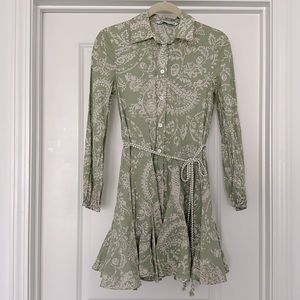 ZARA mini shirt dress